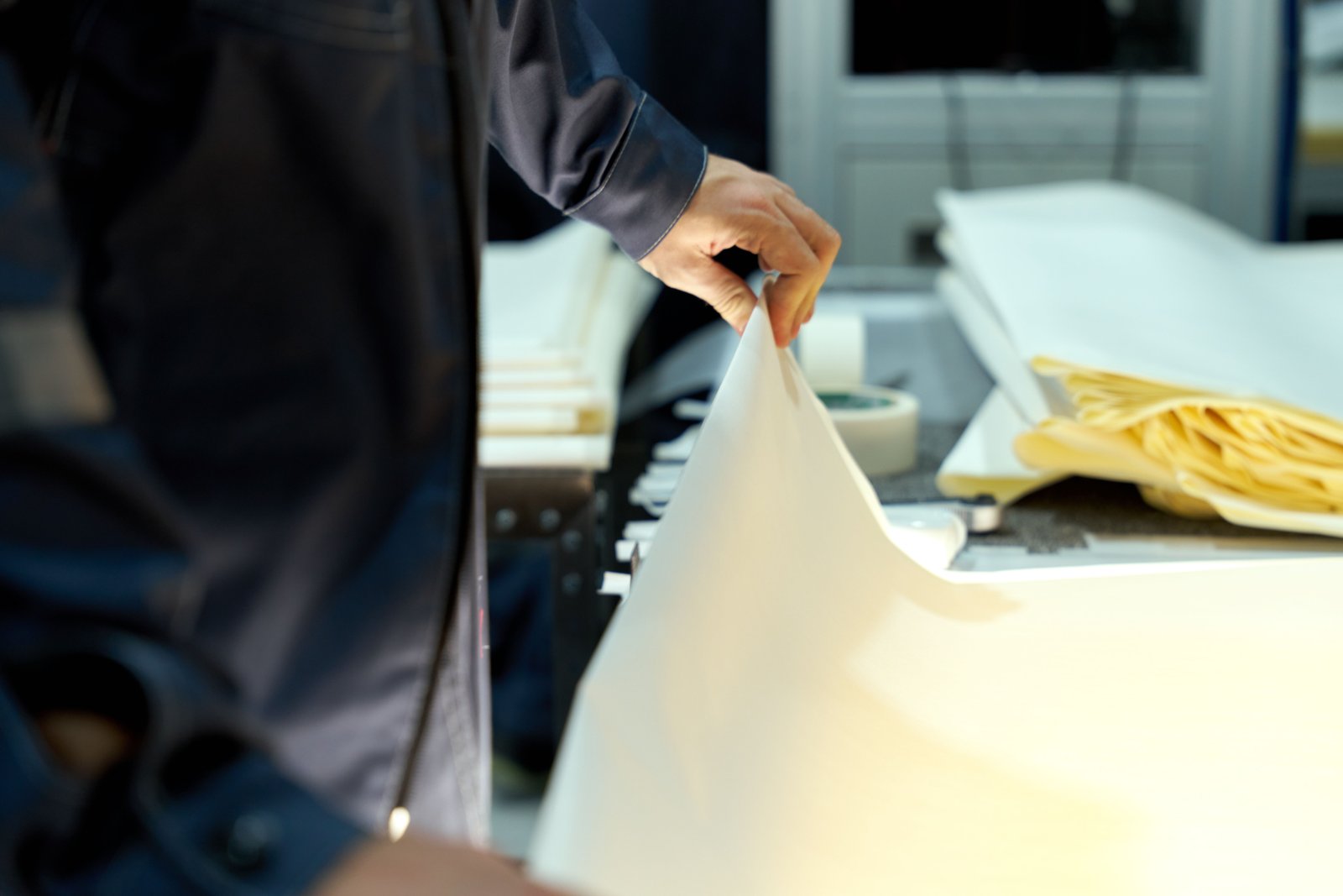 Paper manufacturing at Gajendira Paper Mills.